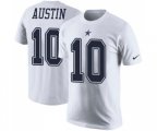 Dallas Cowboys #10 Tavon Austin White Rush Pride Name & Number T-Shirt