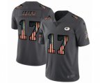 Green Bay Packers #17 Davante Adams Limited Black USA Flag 2019 Salute To Service Football Jersey