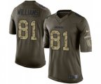 Los Angeles Chargers #81 Mike Williams Elite Green Salute to Service Football Jersey