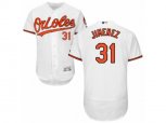 Baltimore Orioles #31 Ubaldo Jimenez White Flexbase Authentic Collection MLB Jersey