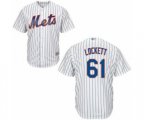 New York Mets Walker Lockett Replica White Home Cool Base Baseball Player Jersey