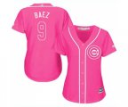 Women's Chicago Cubs #9 Javier Baez Authentic Pink Fashion Baseball Jersey