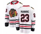 Chicago Blackhawks #23 Brandon Manning Authentic White Away Fanatics Branded Breakaway NHL Jersey
