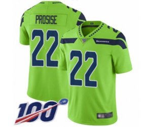 Seattle Seahawks #22 C. J. Prosise Limited Green Rush Vapor Untouchable 100th Season Football Jersey