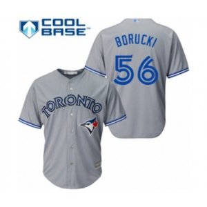 Toronto Blue Jays #56 Ryan Borucki Authentic Grey Road Baseball Player Jersey