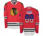 Chicago Blackhawks #88 Patrick Kane Authentic Red USA Flag Fashion NHL Jersey