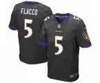 Baltimore Ravens #5 Joe Flacco Elite Black Alternate Football Jersey