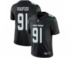 New York Jets #91 Bronson Kaufusi Black Alternate Vapor Untouchable Limited Player Football Jersey