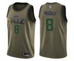 Utah Jazz #8 Emmanuel Mudiay Swingman Green Salute to Service Basketball Jersey