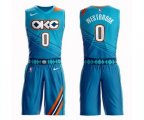 Oklahoma City Thunder #0 Russell Westbrook Swingman Turquoise Basketball Suit Jersey - City Edition