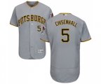 Pittsburgh Pirates #5 Lonnie Chisenhall Grey Road Flex Base Authentic Collection Baseball Jersey