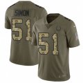 Indianapolis Colts #51 John Simon Limited Olive Camo 2017 Salute to Service NFL Jersey