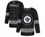 Winnipeg Jets #85 Mathieu Perreault Authentic Black Team Logo Fashion NHL Jersey