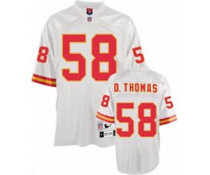 Kansas City Chiefs #58 Derrick Thomas White Authentic Throwback Football Jersey