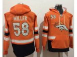 Denver Broncos #58 Von Miller Orange Navy Blue Name & Number Pullover NFL Hoodie