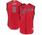 Tampa Bay Rays #8 Brandon Lowe Authentic Red American League 2019 Baseball All-Star Jersey