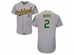 Oakland Athletics #2 Khris Davis Grey Flexbase Authentic Collection MLB Jersey