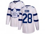 Toronto Maple Leafs #28 Tie Domi White Authentic 2018 Stadium Series Stitched NHL Jersey
