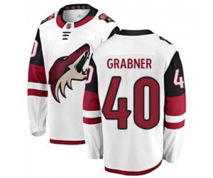 Arizona Coyotes #40 Michael Grabner Authentic White Away Fanatics Branded Breakaway Hockey Jersey
