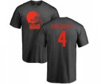 Cleveland Browns #4 Britton Colquitt Ash One Color T-Shirt