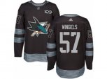 Adidas San Jose Sharks #57 Tommy Wingels Authentic Black 1917-2017 100th Anniversary NHL Jersey
