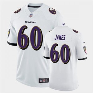Baltimore Ravens #60 Ja\'Wuan James Nike White Vapor Limited Player Jersey