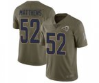 Los Angeles Rams #52 Clay Matthews Limited Olive 2017 Salute to Service Football Jersey