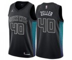 Charlotte Hornets #40 Cody Zeller Authentic Black NBA Jersey - City Edition