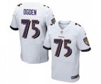Baltimore Ravens #75 Jonathan Ogden Elite White Football Jersey
