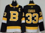 Boston Bruins #33 Zdeno Chara Black Throwback Authentic Stitched Hockey Jersey