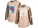 New York Rangers #27 Ryan McDonagh Camo Authentic Veterans Day Stitched NHL Jersey