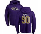 Baltimore Ravens #90 Pernell McPhee Purple Name & Number Logo Pullover Hoodie