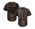 Seattle Mariners #22 Omar Narvaez Authentic Camo Realtree Collection Flex Base Baseball Jersey