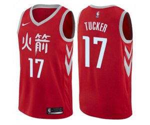Houston Rockets #17 PJ Tucker Swingman Red NBA Jersey - City Edition