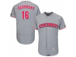 Cincinnati Reds #16 Tucker Barnhart Grey Flexbase Authentic Collection Stitched MLB Jersey