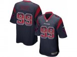 Houston Texans #99 J.J. Watt Navy Blue Team Color Stitched NFL Limited Strobe Jersey