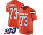 Cleveland Browns #73 Joe Thomas Orange Alternate Vapor Untouchable Limited Player 100th Season Football Jersey