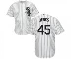 Chicago White Sox #45 Bobby Jenks Replica White Home Cool Base Baseball Jersey