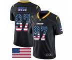 Los Angeles Chargers #97 Joey Bosa Limited Black Rush USA Flag Football Jersey