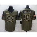 Los Angeles Rams #99 Aaron Donald Nike Olive 2021 Salute To Service Limited Player Jersey
