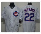 Chicago Cubs #22 Jason Heyward White Strip New Cool Base Stitched MLB Jersey