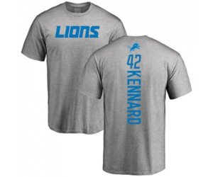 Detroit Lions #42 Devon Kennard Ash Backer T-Shirt