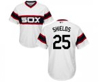 Chicago White Sox #25 James Shields Replica White 2013 Alternate Home Cool Base Baseball Jersey