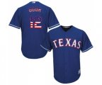 Texas Rangers #12 Rougned Odor Replica Royal Blue USA Flag Fashion Baseball Jersey
