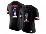 2016 US Flag Fashion Ohio State Buckeyes Braxton Miller #1 College Football Limited Jersey - Blackout