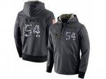 Dallas Cowboys #54 Randy White Stitched Black Anthracite Salute to Service Player Performance Hoodie
