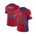 New York Giants #35 Curtis Riley Limited Red Rush Drift Fashion NFL Jersey