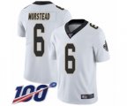 New Orleans Saints #6 Thomas Morstead White Vapor Untouchable Limited Player 100th Season Football Jersey