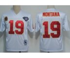 Kansas City Chiefs #19 Joe Montana White 75TH Throwback Jersey