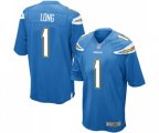 Los Angeles Chargers #1 Ty Long Game Electric Blue Alternate Football Jersey